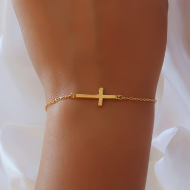 Gold Cross Bracelet